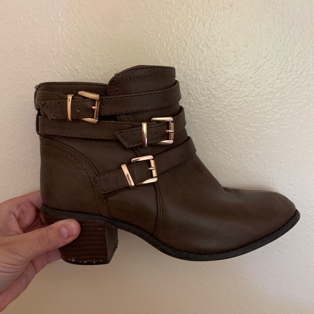 Brown booties
